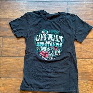 Black Graphic Short Sleeve Tee